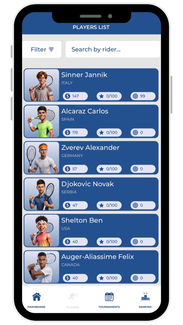 Fantaslam app screenshot 1